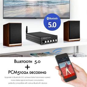 img 1 attached to 🎵 Nobsound NS-14G PRO: Bluetooth 5.0 Amplifier for Mini Home Theater - 2.1 Channel, Class D Stereo Audio, 100W+50Wx2 Power, Digital Subwoofer Receiver with Treble & Bass Control