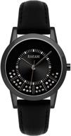 rakani traffic swarovski crystals leather women's watches logo