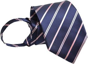 img 1 attached to 👔 Effortless Elegance: BESMODZ Classic Zipper Pre Tied Necktie