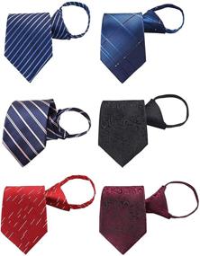 img 4 attached to 👔 Effortless Elegance: BESMODZ Classic Zipper Pre Tied Necktie