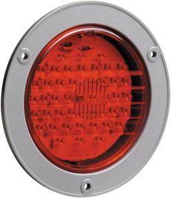 img 1 attached to 🔴 Maxxima M42120R High-Visibility 4-Inch Round Stop/Tail/Turn Light in Red