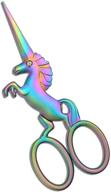 ✂️ ножницы для вышивки hitopty rainbow unicorn, 4,5 дюйма из нержавеющей стали для вышивки, крестиком, шитья, лоскутного шитья и гобелена логотип