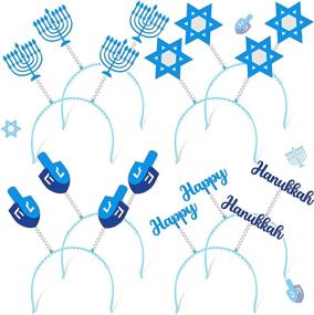 img 4 attached to Повязка на голову для хануки Аксессуары для повязки на голову Happy Hanukkah