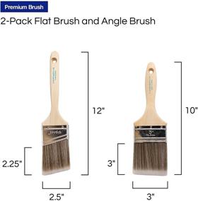 img 2 attached to 🖌️ Pro Grade Paint Brushes - 2-Pack - High-Quality Paint Brush Set