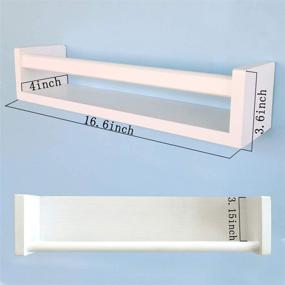 img 1 attached to 📚 Versatile Nursery Shelves for Wall: White Set of 2 Floating Bookshelves - Ideal Baby Room, Kitchen, Bedroom, and Bathroom Décor!
