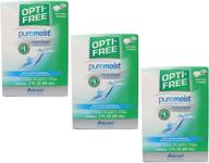 👀 convenient pack of 3 opti-free puremoist multi-purpose disinfecting solution - 2 oz logo
