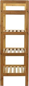 img 3 attached to Bamboo Shoe Rack: Oceanstar 4-Tier Natural Organizer for Medium Shoes