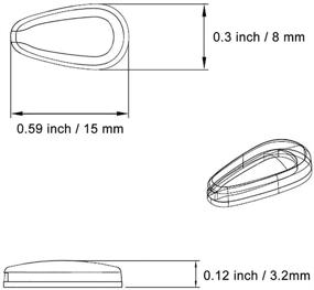 img 2 attached to Mr.ZzjOOj Eyeglass Nose Pads - Upgraded Soft Silicone 👓 Air Chamber Glasses Nose Pads for Plastic Frames (Clear), 5 Pairs