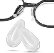 mr.zzjooj eyeglass nose pads - upgraded soft silicone 👓 air chamber glasses nose pads for plastic frames (clear), 5 pairs logo