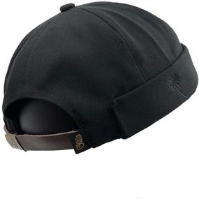 img 3 attached to 🧢 Cool and Comfy Cotton Brimless Docker Cap: Adjustable Street Style Beanie Hat for Fashion-Forward Lovers