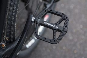 img 3 attached to 🚵 ROCKBROS Mountain Bike Pedals: Durable Nylon Composite Bearings with Wide Flat Platform - 9/16" MTB Bicycle Pedals