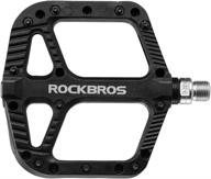 🚵 rockbros mountain bike pedals: durable nylon composite bearings with wide flat platform - 9/16" mtb bicycle pedals logo