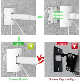 img 1 attached to 🔊 Sonos One SL Speaker Mounts – Swivel & Tilt Wall/Ceiling Mount Brackets, White