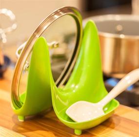 img 2 attached to 🍴 Hutzler 3707GY Spoon Rest Stand: Organize Your Kitchen with Stylish and Convenient Spoon Holder