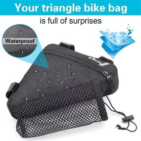 img 2 attached to 🚲 Bike Triangle Frame Bag - Top Tube Front Pouch Saddle Bag for Road and Mountain Bikes by BOBILIFE