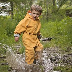 img 1 attached to 🌧️ JAN & JUL Waterproof All-in-One Rain Play Suit for Baby, Toddler, and Kids - Puddle-Dry Technology