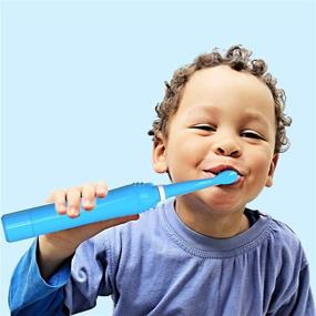 img 3 attached to 🦷 Rechargeable Sonic Electric Toothbrush for Kids, Smart Toothbrush for Boys and Girls Ages 3-12 with 30 Second Reminder, 2 Minute Timer, 6 Modes, 4 Brush Heads, and Wall-Mounted Stand