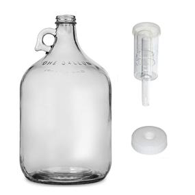 img 4 attached to FastRack Clear Glass Wine Fermenter with Airlock - 1 Gallon Capacity (B00BEYREIW)