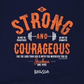 img 3 attached to Strong and Courageous Navy Girl's T-Shirt by Kerusso Kids