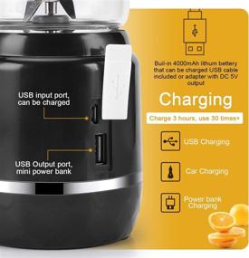 img 1 attached to 🍹 iOCSmart Portable Blender - USB Rechargeable, Wireless Electric Personal Juicer Blender for Shakes and Smoothies with 2 Travel Bottles - 4000mAh High Capacity Batteries (Black)