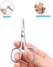 img 1 attached to 💇 Upgrade Eyebrow and Nose Hair Scissors Set for Men and Women - Professional Stainless Steel Trimmers for Facial Grooming, Beard, Mustache, and Ear Hair