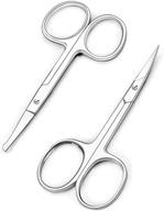 💇 upgrade eyebrow and nose hair scissors set for men and women - professional stainless steel trimmers for facial grooming, beard, mustache, and ear hair logo