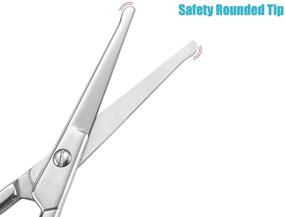 img 3 attached to 💇 Upgrade Eyebrow and Nose Hair Scissors Set for Men and Women - Professional Stainless Steel Trimmers for Facial Grooming, Beard, Mustache, and Ear Hair