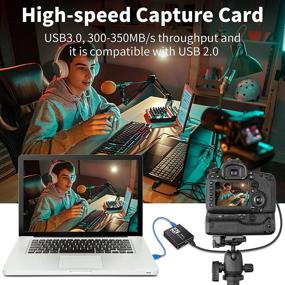 img 3 attached to 🎮 Ultimate Streaming and Recording Experience: Capture Card 1080p60 or 4K at 30 FPS, Zero-Lag USB 3.0 Audio Video Capture Card with Passthrough for DSLR, Camcorder, and Gaming