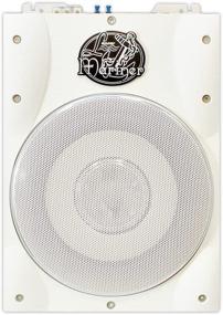 img 2 attached to Waterproof Marine Subwoofer System - 8 Inch Slim Active Bass Speaker - 1000 Watt Underseat Mount Audio Amplifier - White, Ideal for Small Boats and Marine Vehicles - Lanzar AQTB8