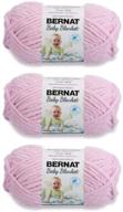 👶 bernat baby blanket yarn (3-pack) baby pink 161103-3200: soft and cozy knitting yarn for your little bundle of joy logo
