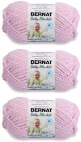img 1 attached to 👶 Bernat Baby Blanket Yarn (3-Pack) Baby Pink 161103-3200: Soft and Cozy Knitting Yarn for Your Little Bundle of Joy