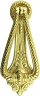 ornamental heavy brass knocker front logo