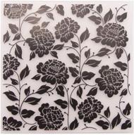 🌺 floral leaves plastic embossing folder: perfect tool for diy scrapbook albums & cards, plastic template for effective designs logo