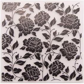 img 4 attached to 🌺 Floral Leaves Plastic Embossing Folder: Perfect Tool for DIY Scrapbook Albums & Cards, Plastic Template for Effective Designs