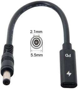 img 3 attached to Кабель Cablecc USB-C Female к DC 5.5x2.1 мм Питание PD Зарядный кабель - Идеально подходит для 18-20V Зарядки ноутбука