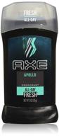 🪒 axe fresh deodorant stick apollo 3 oz - pack of 4: long-lasting odor protection and refreshing fragrance logo