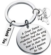 💃 bnql dance teacher gifts keychain - dance instructors gifts - dance jewelry - thank you dance coach gifts - love to dance charm logo