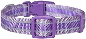 img 2 attached to 🐶 Enhance Your Dog's Safety with Petiry Reflective Dog Collar - Shinny Nylon Collar for Medium & Large Dogs (Purple, Large)