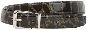 img 2 attached to Single Silver Alligator Patent Leather Women's Accessories for Belts