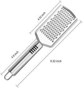 img 3 attached to 🧀 Kmeivol Stainless Steel Cheese Grater: Square Design, Comfortable Grip, and Sharp Blades for Medium Shredding - A Pro Grade Kitchen Essential with Hanging Loop