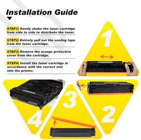 img 2 attached to 🖨️ v4ink Compatible Toner Cartridge Replacement 4Pack for HP 201X CF400X CF401X CF402X CF403X - Color Laserjet Pro M252dw M252n MFP M277dw M277n M274N Printer (Black Cyan Magenta Yellow)