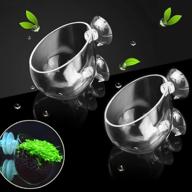 🌿 enhance your aquarium with capetsma crystal glass aquatic plant pot: a perfect holder for live plants and aquatic decorations логотип