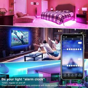 img 1 attached to 🌈 Ultimate Smart Led Strip Lights: 65.6ft Music Sync Color Change with Remote & App Control for Bedroom Home - 5050 SMD RGB Strip Light