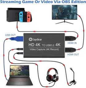 img 3 attached to 🎥 USB 3.0 Capture Card - Audio Video Capture Device 4K to HD 1080P 60FPS Streaming Gaming Broadcast