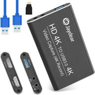 🎥 usb 3.0 capture card - audio video capture device 4k to hd 1080p 60fps streaming gaming broadcast logo