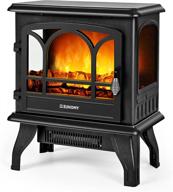 🔥 euhomy indoor electric fireplace heater, 20-inch freestanding stove with realistic flame effect, 1400w space heater, overheat auto shut off, csa certified logo