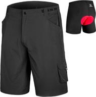 premium men's mountain bike shorts with 3d padded cushioning: comfortable, lightweight, and versatile cycling apparel with detachable underwear logo