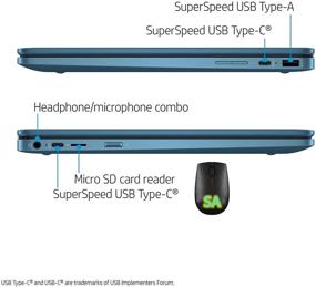 img 1 attached to 💻 Renewed HP Chromebook X360 14-Inch HD Touchscreen, Intel Celeron N4000, 4GB RAM, 64GB eMMC, Chrome (14b-ca0080nr, Blue) at Great Price!