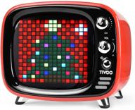 🔊 divoom tivoo - retro bluetooth speaker with 16x16 led display, app control, cool animation frame: gaming room setup, bedside alarm clock logo