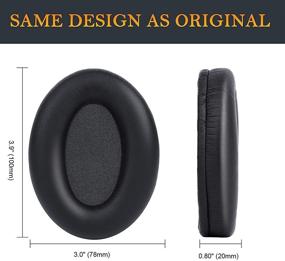 img 2 attached to 🎧 Enhance Your Listening Experience with SOULWIT Professional Ear Pads Cushions Replacement – Compatible with Sony WH-1000XM3 Over-Ear Headphones, featuring Softer Protein Leather, Noise Isolation Memory Foam, and Added Thickness (Black)